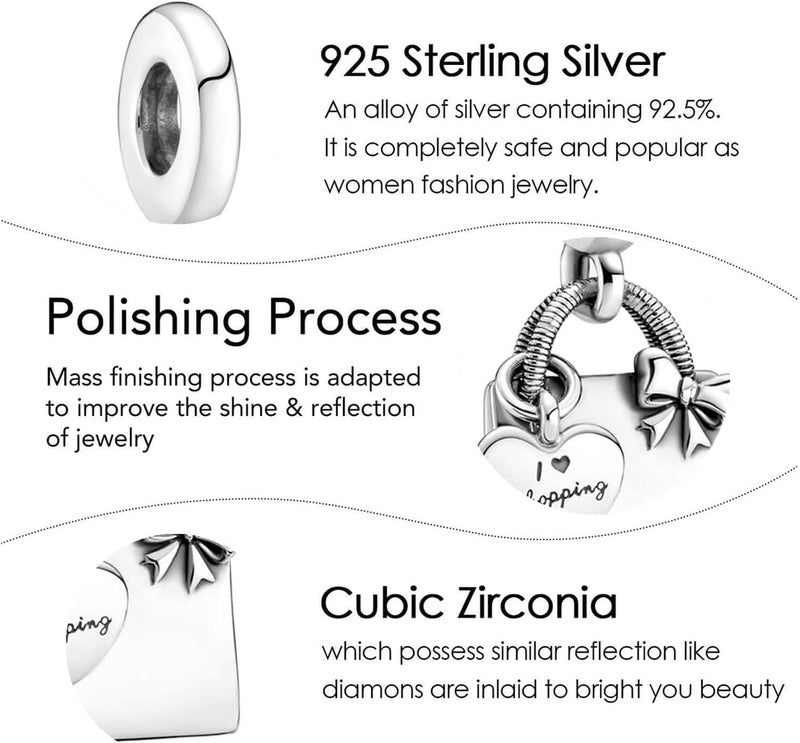 DATOUQI Queen Happy Birthday Hot Air Balloon Family Puppy Charm 925 Sterling Silver Charms for Bracelets and Necklaces Mother's Day Charms for Women - Image 4